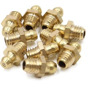 10Pcs Pack M8 x 1.25 Thread Brass Straight Grease Nipple Fitting for Car in Saudi Arabia