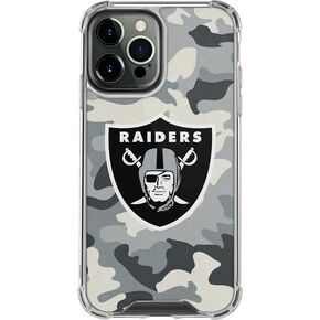 Skinit Clear Phone Case Compatible with iPhone 14 Pro Max - Officially Licensed NFL Las Vegas Raiders Camo Design in Saudi Arabia