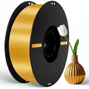 PLA Filament 1.75mm, 3D Printing Filament, High Precision & Toughness, Dimensional Accuracy +/-0.02mm, 1kg(2.2lbs), Odorless, Moisture-Proof, Compatible with Most FDM Printers, Gold in Saudi Arabia