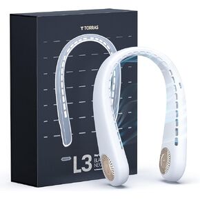 Torras 2025 Coolify 2s Dear Fan ، 3 طراز ، 3-28 ساعة عمر البطارية الممتدة ، مراوح الرقبة التي تهب الهواء البارد ، مكيف هواء الرقبة ، مروحة رقبة التبريد للعمل ، المشي لمسافات طويلة ، السفر. هدايا لزوج الأب الأب ، الأسود in Kuwait