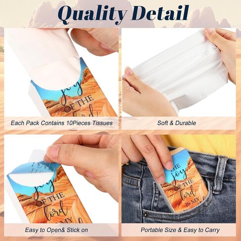 Outus 60 Pack Christian Pocket Tissues Travel Size 4 Ply Bible Verse Tissues Bulk 600 Sheets Inspirational Facial Individual Religious Gift for Christmas Church Wedding Travel(Flower Style) in Saudi Arabia