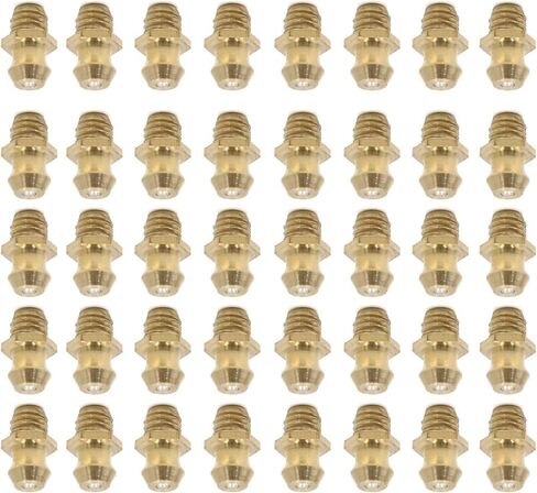 40Pcs Pack M6 x 1 Thread Brass Straight Grease Nipple Fitting for Motorcycle Car in Saudi Arabia
