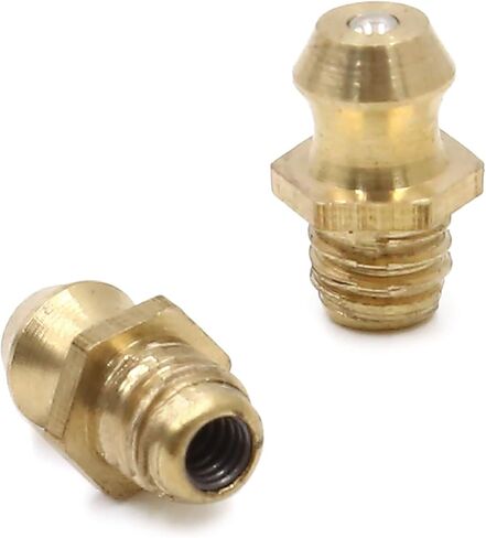 40Pcs Pack M6 x 1 Thread Brass Straight Grease Nipple Fitting for Motorcycle Car in Saudi Arabia