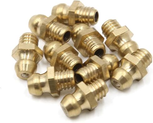 10Pcs Pack M6 x 1 Brass Thread Straight Grease Nipple Fitting for Car Motorcycle in Saudi Arabia