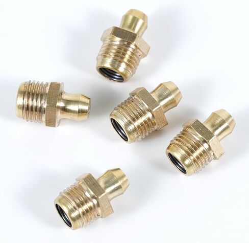 5Pcs Pack M10 x 7mm Male Thread 1mm Pitch Straight Grease Nipples Fittings in Saudi Arabia