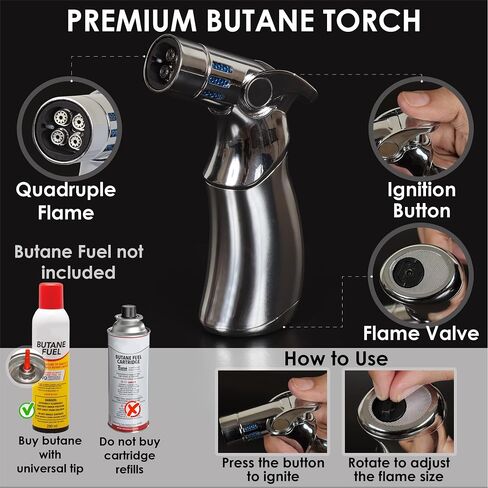 SMOKEOLOGIST Whiskey, Cocktail, and Old Fashioned Smoker Kit with Torch – includes 8 Unique Natural Wood Flavors, Luxury Wooden Box Gift Packaging, Premium Butane Torch (butane fuel not included) in Saudi Arabia