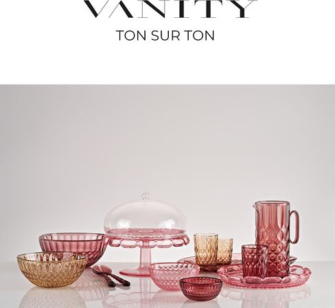 Guzzini Vanity Collection Napkin Holder - Translucent Acrylic with Dual Feet for Stability - BPA-Free Decorative Organizer for Kitchen or Dining Table, Modern & Minimalist, Made in Italy (Mauve) in Saudi Arabia