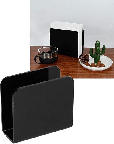 Napkin Holder for Table, Modern Metal Black Paper Napkin Holder Countertop Paper Cocktail Napkin Dispenser Refill Stainless Steel Napkin Holders for Home Table Restaurants in Saudi Arabia