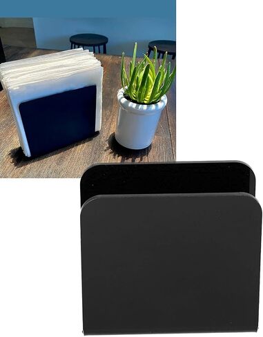 Napkin Holder for Table, Modern Metal Black Paper Napkin Holder Countertop Paper Cocktail Napkin Dispenser Refill Stainless Steel Napkin Holders for Home Table Restaurants in Saudi Arabia
