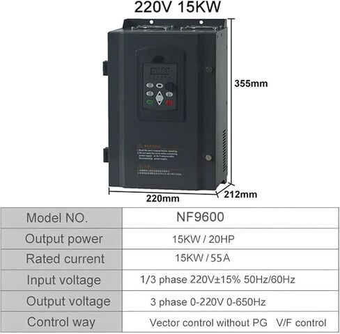 220V Frequency Converter Single Phase Input Three Phase Output 1.5-55KW(15kw 20HP 220V) in Saudi Arabia