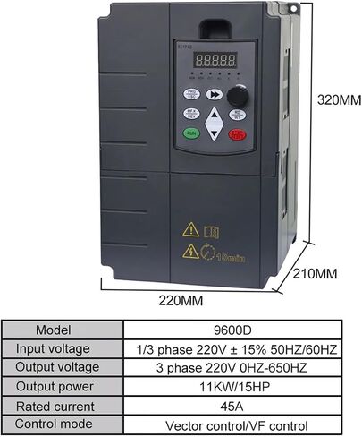 220V Frequency Converter Single Phase Input Three Phase Output 1.5-55KW(15kw 20HP 220V) in Saudi Arabia