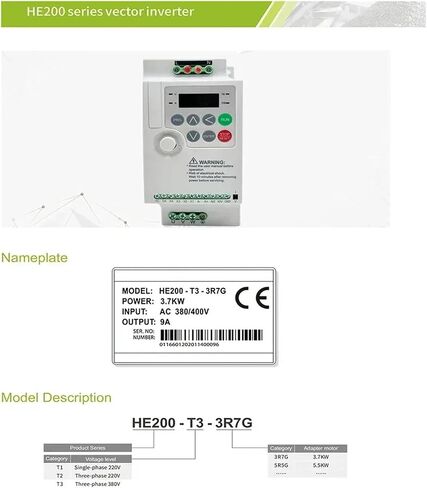 محول التردد 220 إلى 380 VFD أحادي الطور إدخال ثلاث مرحلة الإخراج 1.5/2.2/3.7/5.5/7.5KW (220 إلى 380V 7.5KW) in Saudi Arabia