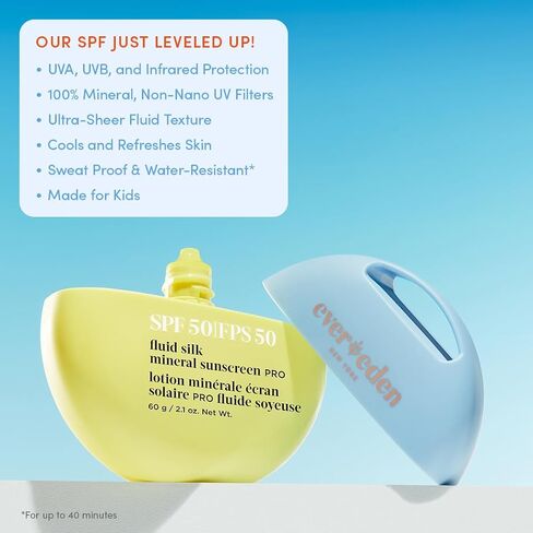 Evereden Premium Mineral Sunscreen SPF 50, 2 fl oz. | 100% Non-nano Sunscreen with Zinc Oxide | Waterproof and Sweatproof | Natural Sunscreen for Babies, Kids and Adults with Sensitive Skin in Kuwait