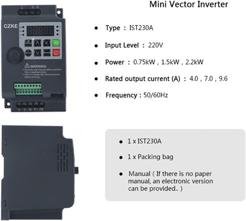 العاكس IST230A 3P 220V/380V 0.75KW/1.5KW/2.2 كيلو واط محول التردد لتردد التردد المتغير (1.5KW-220V 1 المرحلة 220 فولت) in Kuwait