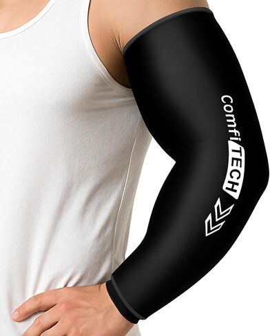 ComfiTECH Full Arm Ice Pack Wrap for Pitchers, Prolong Flexible Ice Sleeve for Tennis Elbow, Forearm, Wrist Discomforts, Golfers Arm, Shin Splints, Cold Pack for Throwing Recovery, Large in Kuwait