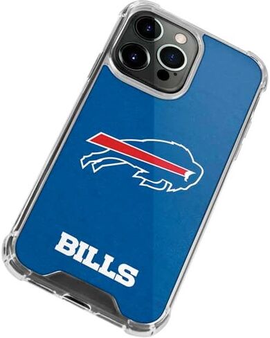 Skinit Clear Phone Case Compatible with iPhone 14 Pro - Officially Licensed NFL Buffalo Bills Distressed Design in Saudi Arabia