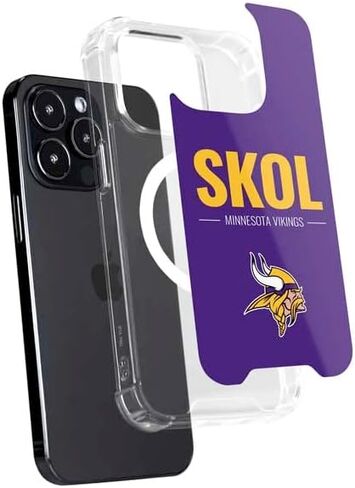 حالة Skinit Phone Case متوافقة مع Magsafe iPhone 15 Pro Max - NFL Minnesota Vikings Team Design in Saudi Arabia