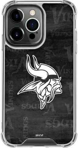 Skinit Clear Phone Case متوافق مع iPhone 14 Pro - NFL Minnesota Vikings بالأبيض والرخص in Kuwait