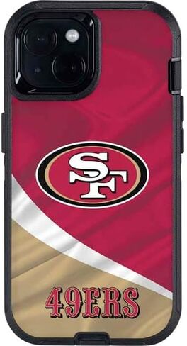 Skinit Skinit Phone Skin متوافق مع Otterbox Defender iPhone 15 - تصميم NFL San Francisco 49ers المرخص رسميًا in Saudi Arabia