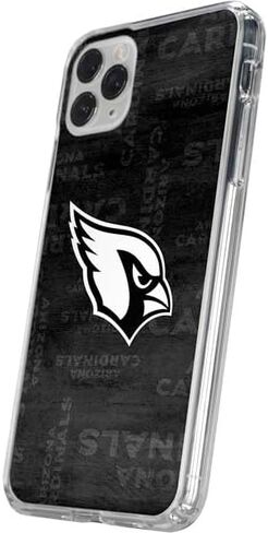 Skinit Clear Phone Case Compatible with iPhone 11 Pro - Officially Licensed NFL Arizona Cardinals Black & White Design in Saudi Arabia