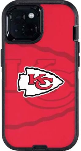 Skinit Phone Phone Skin متوافق مع Otterbox Defender iPhone 15 - NFL Kansas City Chiefs Double Vision Design in Saudi Arabia