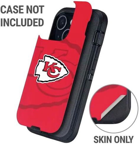 Skinit Phone Phone Skin متوافق مع Otterbox Defender iPhone 15 - NFL Kansas City Chiefs Double Vision Design in Saudi Arabia