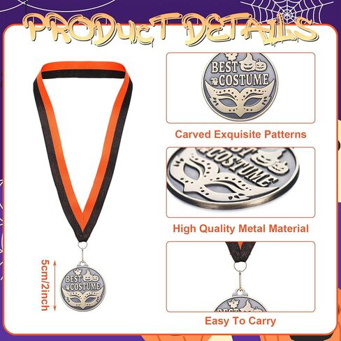 Kenning 20 PCS Halloween Medals 2 "Bronzy Contest Medal in Kuwait