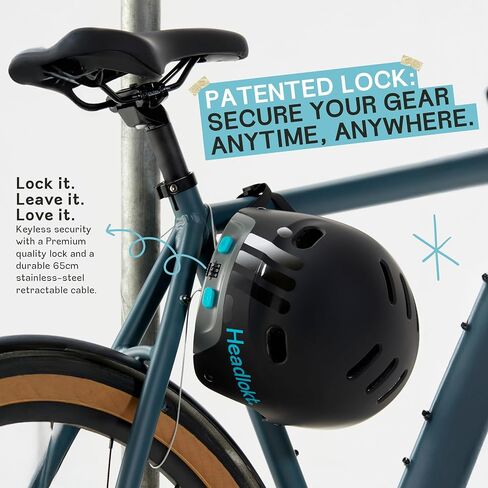 Bike Helmet for Adults: Award Winning, Patented Anti-Theft Lock System, US Certified Safe Bicycle Helmet for Men, Women, Teens | Superior Comfort for Ebike, Scooter, BMX, Skateboard Helmets in Saudi Arabia