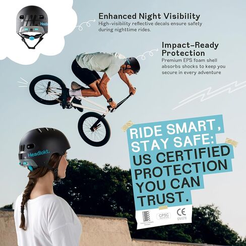 Bike Helmet for Adults: Award Winning, Patented Anti-Theft Lock System, US Certified Safe Bicycle Helmet for Men, Women, Teens | Superior Comfort for Ebike, Scooter, BMX, Skateboard Helmets in Saudi Arabia
