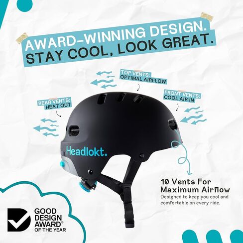 Bike Helmet for Adults: Award Winning, Patented Anti-Theft Lock System, US Certified Safe Bicycle Helmet for Men, Women, Teens | Superior Comfort for Ebike, Scooter, BMX, Skateboard Helmets in Saudi Arabia