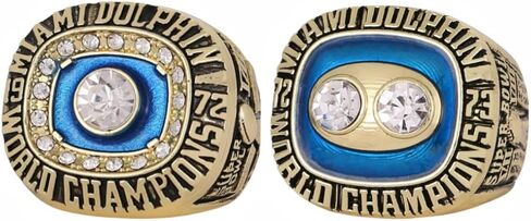 Treasure Football 1972 1973 Nostalgics Championship Ring Dolphin & Luxury Black Box Legend Legend Victorious Rare Sports Fan Home - عرض عطلة جمع in Saudi Arabia