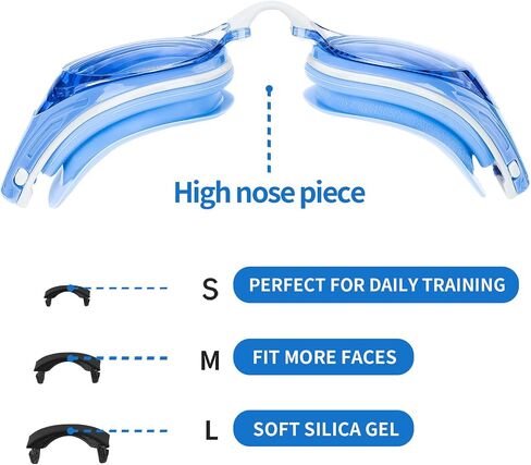 WAVE Nearsighted Swim Goggles,Shortsighted Swimming Goggles for Adults Youth, Anti Fog UV Protection Comfort Silicone Frame in Kuwait