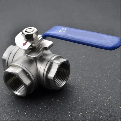 1PCS 304 الفولاذ المقاوم للصدأ 1/4 3/8 1/2 3/4 1 "Port Port Port T/L Port 3 Way Ball Valve Adapter (1" ، L-Type) in Kuwait