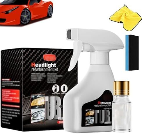Whimsyard Headlight Restorer,Whimsyard Headlight Cleaner,2025 New Automotive Renewal Kit,Improve Nighttime Visibility For Brighter,Clearer Headlights,Suitable For All Vehicles (1SET) in Saudi Arabia
