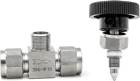 1pcs قابلة للتعديل صمام الإبرة القطر الخارجي 3 4 6 8 10 12mm 1/4 3/8 1/2 أنبوب من الفولاذ المقاوم للصدأ 304 كرتين مستقيم الحمض (12 مم OD) in Saudi Arabia