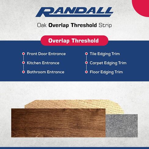 4" Wood Oak Threshold Overlap | 1/4" HIGH Overlap | 3 1/4" Overlap Width | 5/8" Total Height (3 FT) in Saudi Arabia