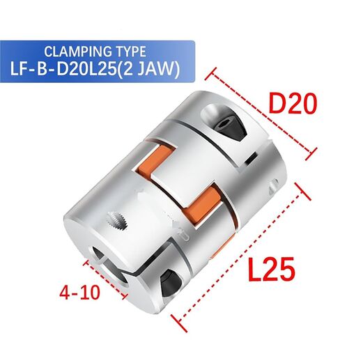 LF-B-D25L25 Elastic Coupling D20L25 Flexible Plum Coupling for Stepper Motor Coupler Shaft Couplings CNC 3D Printer 4mm 5mm 6mm 8mm 10mmOD20 1Pcs(4X6.35mm) in Saudi Arabia