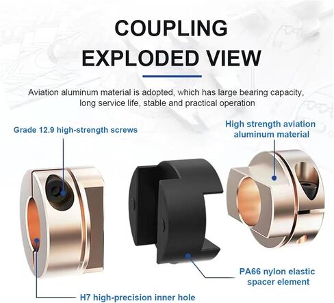 LZ-B-D40L50 LZ D40L50 D40L35 Oldham Coupling Flexible Aluminum Alloy Shaft Coupler 10mm to 20mm for CNC Servo Mo 1Pcs(LZ-D-D40L35 11mm) in Saudi Arabia