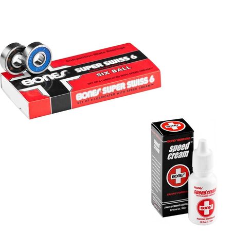 Bones Super Super Swiss 6 Bearings Bearings 8 pack مع زيوت تشحيم كريم السرعة in Saudi Arabia
