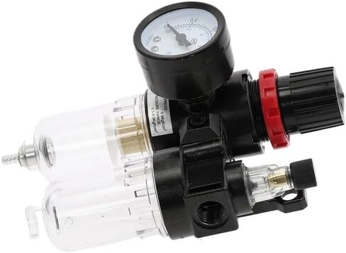 AFC2000 Oil Water Separator Regulator Trap Filter Airbrush Air Compressor Pressure Reducing G1/4 AFR2000 + AL2000 EU Fittings(AFC2000-304-PC,8MM) in Saudi Arabia
