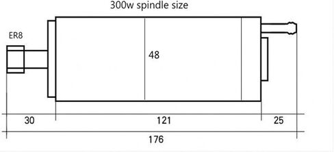 High Speed 300W Water-Cooled Spindle Motor 36000RPM 60000RPM 75V ER8 Chuck Diameter 75mm(60000RPM) in Saudi Arabia