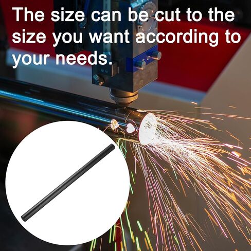 MECCANIXITY Black Round ABS Plastic Rods 0.6-inch Diameter and 12-inch Length Rigid Insulation Opaque Plastic Rods for DIY Craft Model Making, 2 Pack in Saudi Arabia