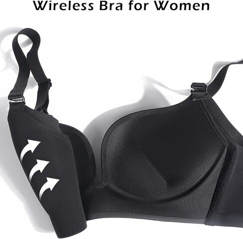 حمالات صامتة مبطنة للنساء للنساء ترفع قميصًا عميقًا غطس لاسلكي صدرية داعمة. أضف كوبًا واحدًا in Kuwait