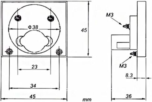 1PCS DC 91c4 0-500uA Rectangular Ammeter 45 * 45mm(100UA) in Saudi Arabia