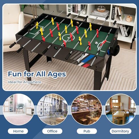 Gymax 4 in 1 Table Multi Game Table ، 49 "Combo Game Table مع طاولة فووسبال ، البلياردو البلياردو ، الهوكي الجوي وتنس الطاولة للأطفال البالغين غرفة عائلة in Saudi Arabia