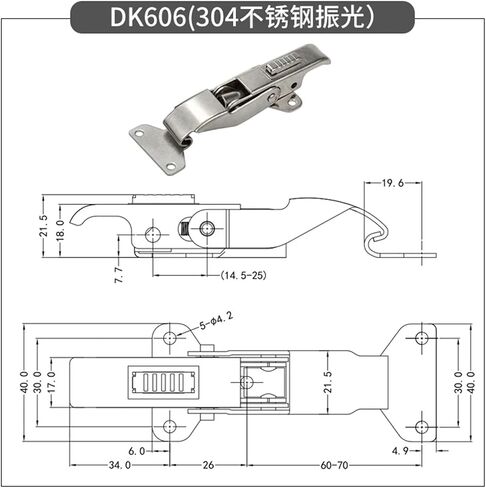DIY Metal Buckles Lock Stables Tools Stainless Steel Snap Snap Hasp Cabinet Algage Clight in Saudi Arabia