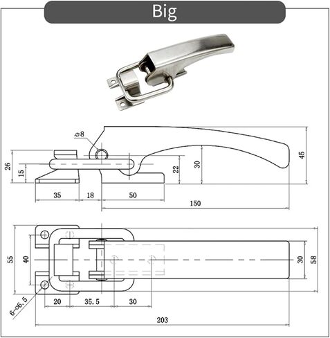 Toggle Heachp Hasp Stainless Steel Toggle Hasp Hasp Equipment Equipment Door Door Door Equipment in Saudi Arabia