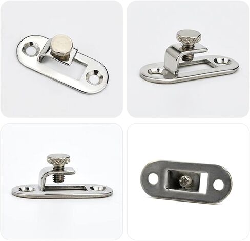 HASP الفولاذ المقاوم للصدأ 304 خطاف لوحة قفل مع الإبزيم المعدات الخاصة الترباس باب مشبك الباب وقفل 1pcs (HSUKJ8) in Saudi Arabia