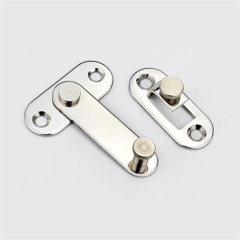HASP الفولاذ المقاوم للصدأ 304 خطاف لوحة قفل مع الإبزيم المعدات الخاصة الترباس باب مشبك الباب وقفل 1pcs (HSUKJ8) in Saudi Arabia