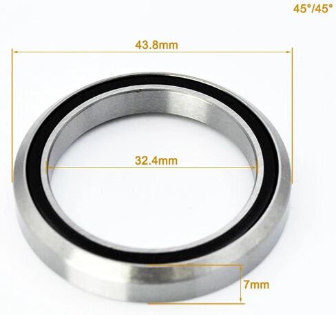 45° Bicycle General Headset Bearing 39mm 41mm 41.8mm 43.8mm 46.9mm 49mm 51.9mm 52mmmm ACB519H8 P16 Mountain Bike Repair Bearings(MH-P22 46.9mm) in Saudi Arabia